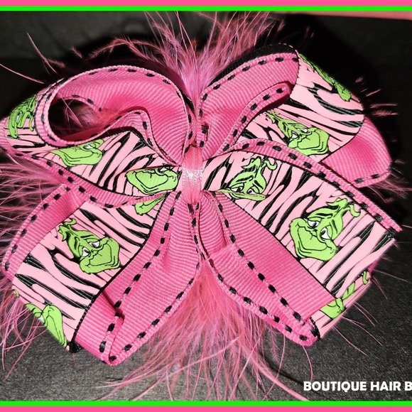 NEW! BOUTIQUE HOLIDAY HAIR BOW - Picture 1 of 4